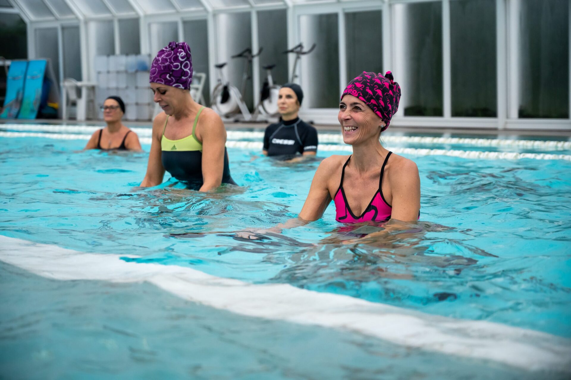 Hit water workout at the swimming pool of the Ego Wellness Gym